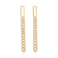 Brass Pave Clear Cubic Zirconia Pendants