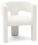 Biele designové kreslo ALPAH B