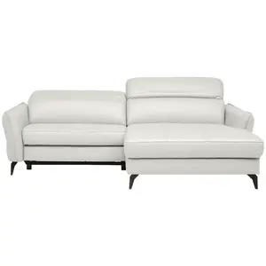 Celina Home ROHOVÁ SEDAČKA, kůže, krémová