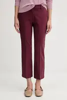 Kalhoty Sisley dámské, černá barva, medium waist