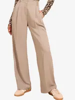 Friends Like These Plisované nohavice  farba ťavej srsti