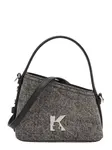 KARL LAGERFELD JEANS Taška cez rameno  sivá / čierna
