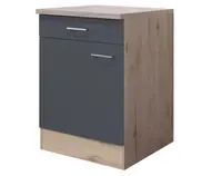 Dolní kuchyňská skříňka Tiago US60, dub san remo/šedá, šířka 60 cm