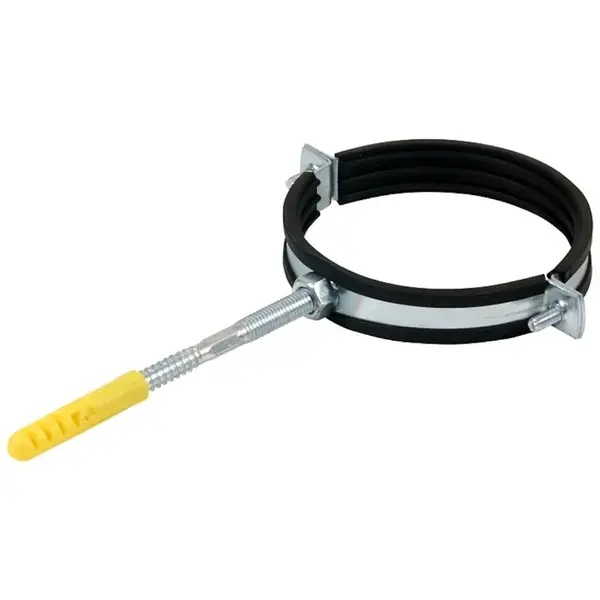 Kovová objímka na rúry s hmoždinkou a tesnením 4˝ x 106–111