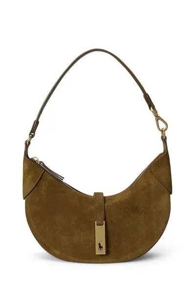 Semišová kabelka Polo Ralph Lauren