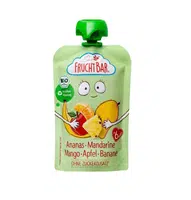 FruchtBar BIO Ovocná kapsička s jablkem, ananasem a mangem 100 g