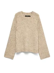 VERO MODA Sveter 'VMIngrid'  tmavobéžová