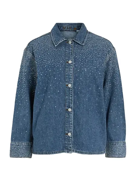 VILA Blúzka 'VIPAL'  modrá denim