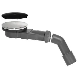 Sprchový odtok slim Ø 90 mm dva kryty mat čierny/strieborný 30724458