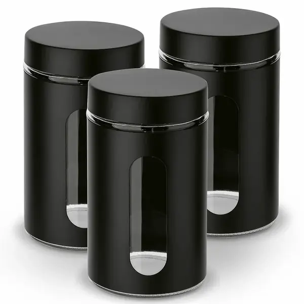 Súprava nádob čierna