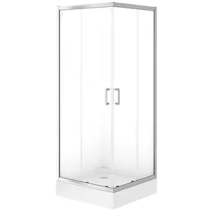 Sprchový kút štvorcový Brasco 80x80x190 chróm S168-005