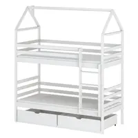 Posteľ Domček Alex 80x160 biela