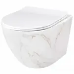 WC závěsné Carlos duroplast/Flat/Zm Aiax Shiny