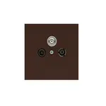 GPA-LS Koncová R-TV anténna zásuvka hnedá