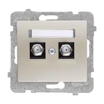 Dvojitá anténna zásuvka GPA-2D/M.ST Sigma  TYPU F