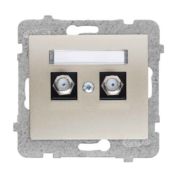 Dvojitá anténna zásuvka GPA-2D/M.ST Sigma  TYPU F