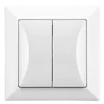 Dvojitý spínač POLA white 33022