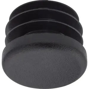 Okrúhla vtláčaná záslepka Ø22 mm čierna (4 ks)