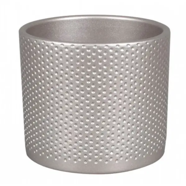 Obal na kvetináč Zeus Dots 15 cm sivý
