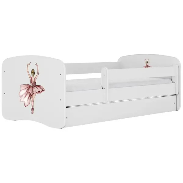 Dětská postel Babydreams+SZ+M bílá 80x180 Balerína