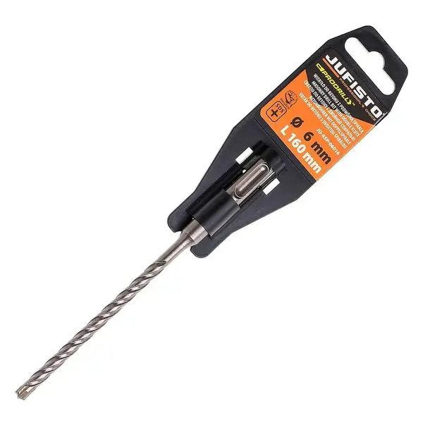 Vrták do betónu, s dvojitou špirálou, 6,0 x 160 mm, Jufisto