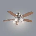 Stropný ventilátor s osvetlením 0337 5*E14 PL1