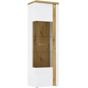 Vitrína Tuluza TUZV811RB biela/artisan