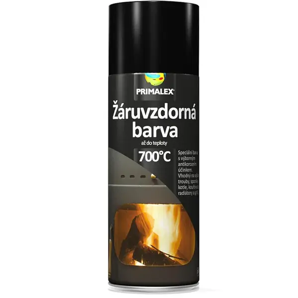 Primalex Sprej Žiaruvzdorná farba čierna 400ml