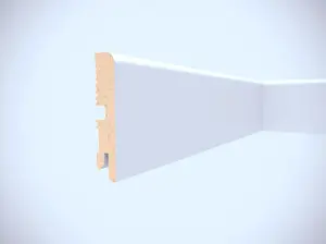 Podlahová lišta MDF Foge LB1 80 biela polomatná