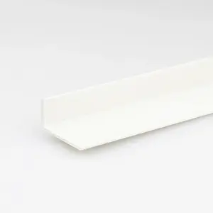 Profil uholníkový PVC biely lesk 10x20x1000