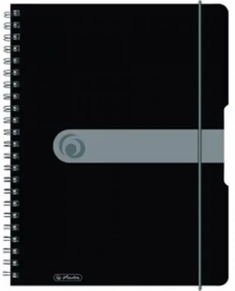 Spirálový blok A4 čtverečkovaný - černý