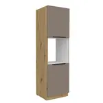 Vysoká skříňka pro vestavnou troubu Aria 60 DP-210 2F Barva korpusu: Dub artisan, Barva dvířek: TA - Sandgrau AFM