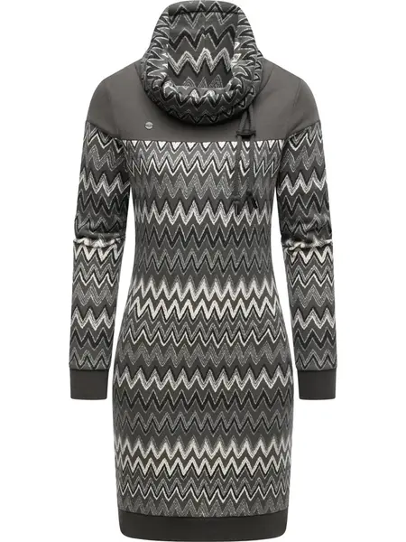 Ragwear Šaty 'Chlloe Youmodo'  sivá / čierna / biela