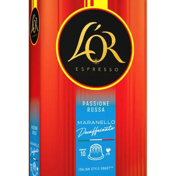 L'OR Espresso Passione Rossa Maranello Decaffeinato kávové kapsle 10 ks