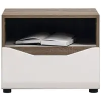 Noční stolek Lionel Li13 dub sonoma/bílá