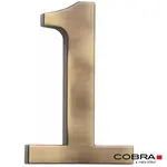 Cislo 3D bronz cesany 1 - 10 cm