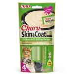 Inaba Cat Ciao Churu Skin & Coat krémové krmivo pro kočky - kuře, hřebenatky 3 x (4 x 14 g)