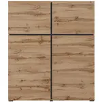 Komoda Cross vysoká 4D dub wotan/černá