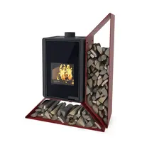 Krbové kachle FLAMINGO DELUXE KAMPA pravá, červená FLHSF42-014