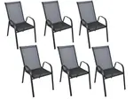 Záhradné kreslá TAVERNO set 6 ks, čierne