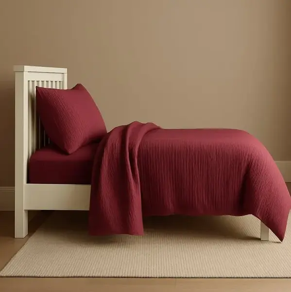 Mušelínové obliečky MOELLIN vínové Rozmer obliečky: 70 x 90 cm | 140 x 200 cm