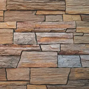 Vaspo Břidlice Hradní obklad hnedá 14,5x37 cm reliéfna V52300