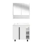 Kúpeľňová súprava s umývadlom a zrkadlovou skrinkou Naturel Lucca 79x70x45 cm biela lesk LUCCASET80W