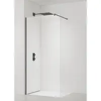 Sprchová zástena Walk-in 100 cm SAT vo farbe profilu PVD Gun metal SATBWI100PRGM