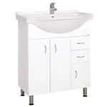 Kúpeľňová skrinka s umývadlom Keramia Pro 70,5x50,5 cm biela PRO70DV