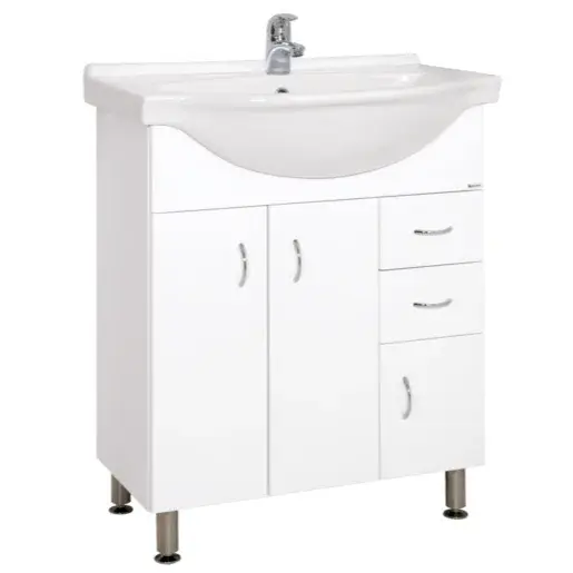 Kúpeľňová skrinka s umývadlom Keramia Pro 70,5x50,5 cm biela PRO70DV