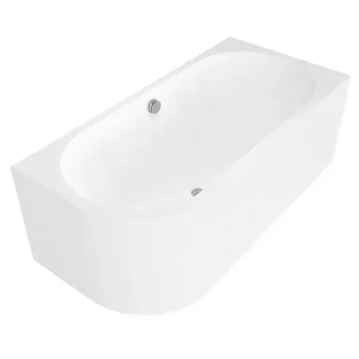 Polysan Monolith viva r asymetrická vaňa 180x75x60cm, biela 72129M