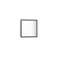 Hansgrohe XtraStoris Individual polička s rámom vo farebnom prevedení kartáčovaný čierny chróm 56099340