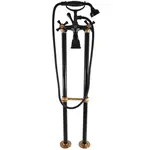 Vaňová batéria RAV Slezák MORAVA so sprchovacím setom 150 mm čierna / stará mosadz MK350.5/2CMATSM