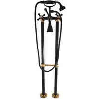 Vaňová batéria RAV Slezák MORAVA so sprchovacím setom 150 mm čierna / stará mosadz MK350.5/2CMATSM